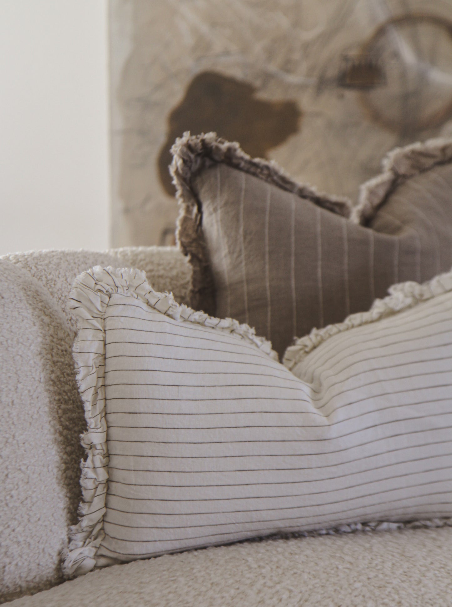 Indiana May Ruffled Linen Cushion Cover