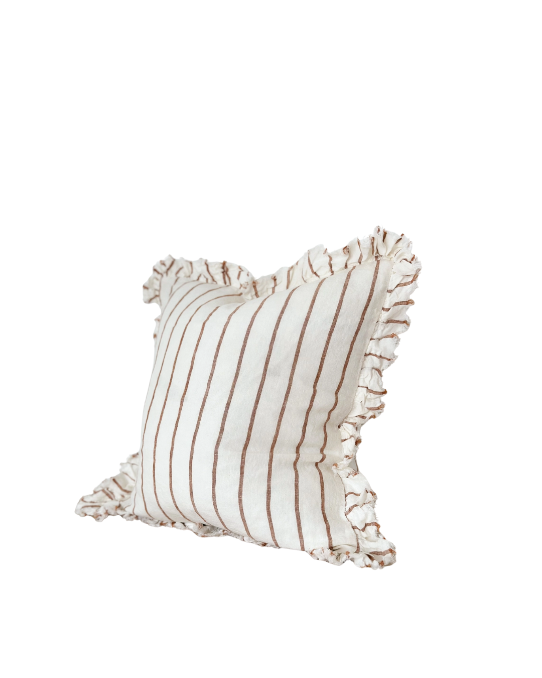 Lindsay Ruffled Linen Cushion Cover