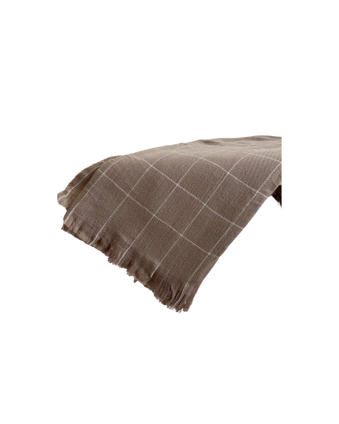 Brown Check Throw