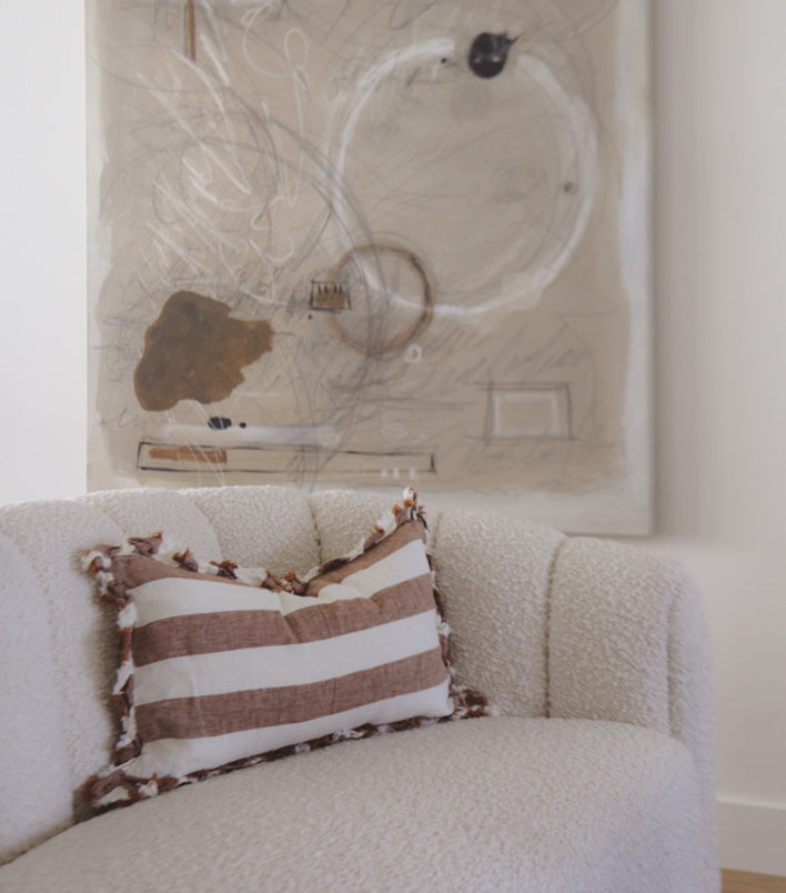 Martha Ruffled Linen Cushion Cover